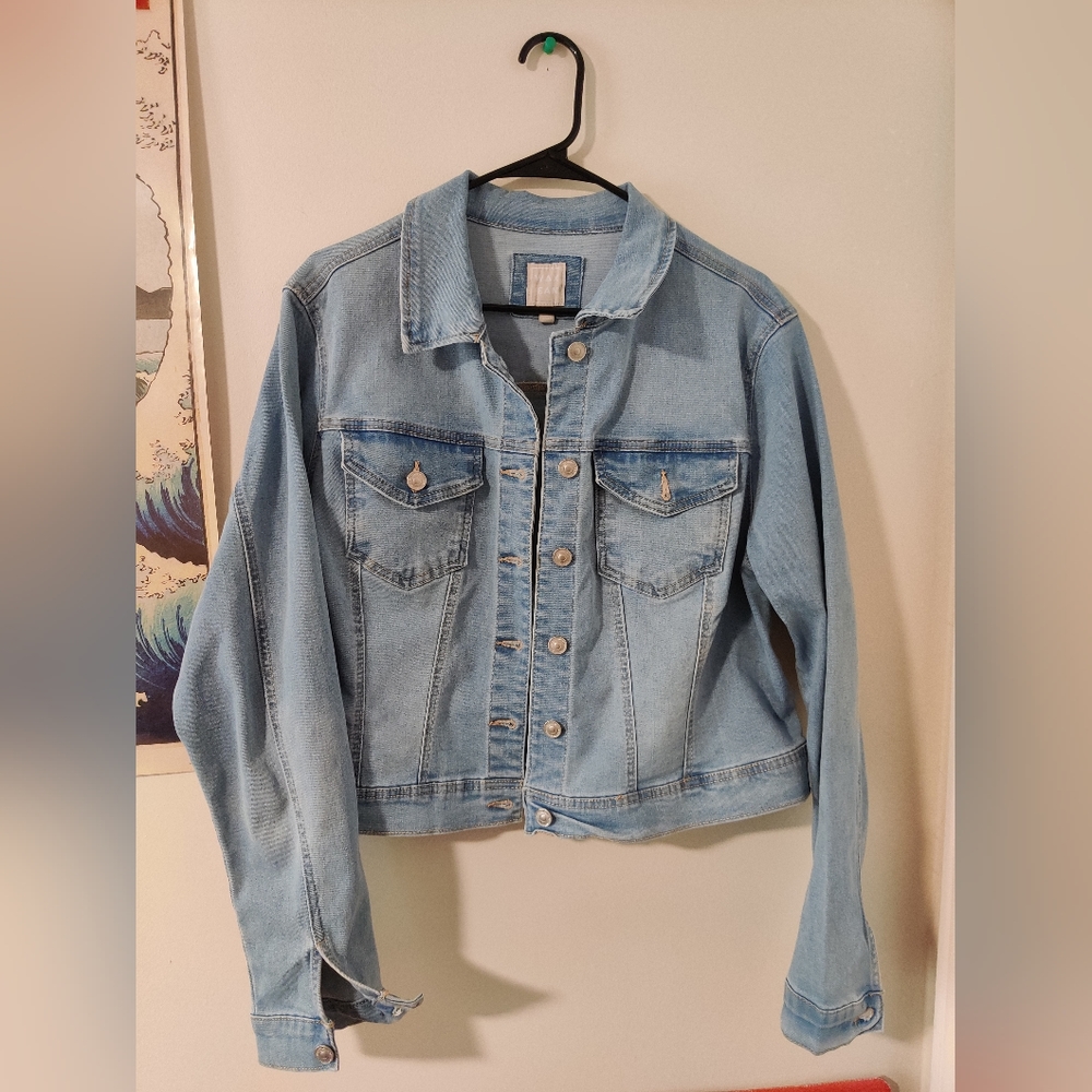 Wax Jean Women's Blue Jean Jacket, size L